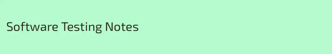Software Testing Notes